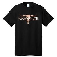 Wrangler Cowhide Cow Skull Cow Print Wrangler Tall T-Shirt