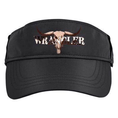 Wrangler Cowhide Cow Skull Cow Print Wrangler Adult Drive Performance Visor