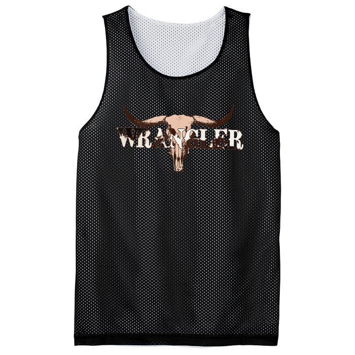 Wrangler Cowhide Cow Skull Cow Print Wrangler Mesh Reversible Basketball Jersey Tank