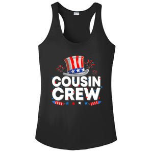 Wo Cousin Crew 4th Of July Patriotic American Family Matching Ladies PosiCharge Competitor Racerback Tank