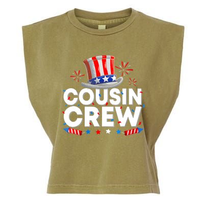 Wo Cousin Crew 4th Of July Patriotic American Family Matching Garment-Dyed Women's Muscle Tee