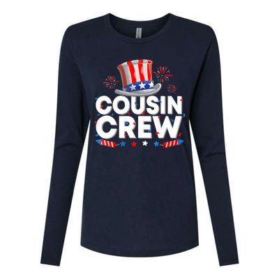 Wo Cousin Crew 4th Of July Patriotic American Family Matching Womens Cotton Relaxed Long Sleeve T-Shirt