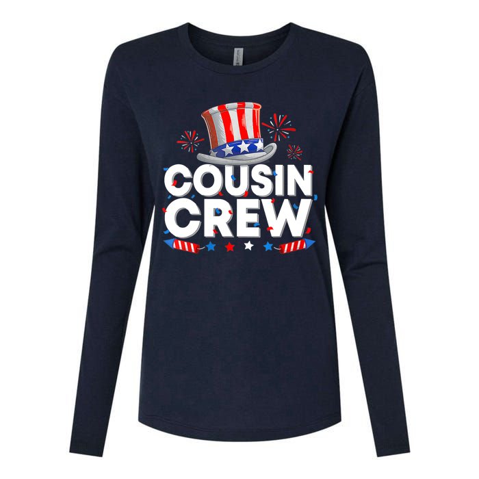 Wo Cousin Crew 4th Of July Patriotic American Family Matching Womens Cotton Relaxed Long Sleeve T-Shirt