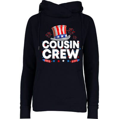 Wo Cousin Crew 4th Of July Patriotic American Family Matching Womens Funnel Neck Pullover Hood