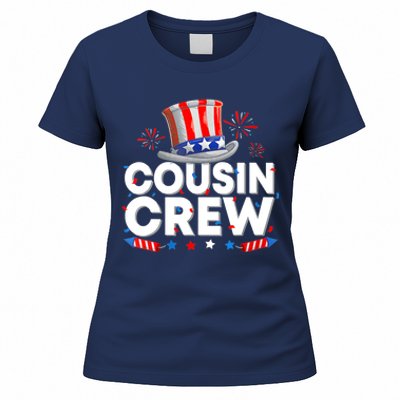 Wo Cousin Crew 4th Of July Patriotic American Family Matching Women's T-Shirt