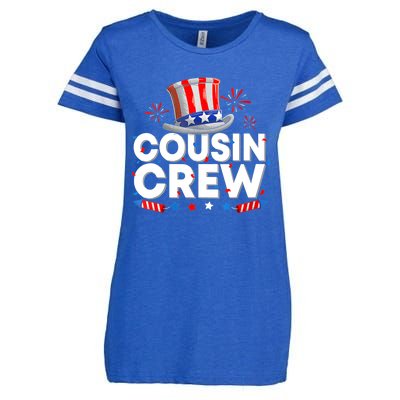 Wo Cousin Crew 4th Of July Patriotic American Family Matching Enza Ladies Jersey Football T-Shirt