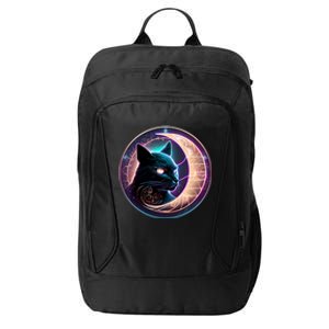 Witchy Celestial Cameaningful Gift Crescent Moon Witches Familiar Gift City Backpack