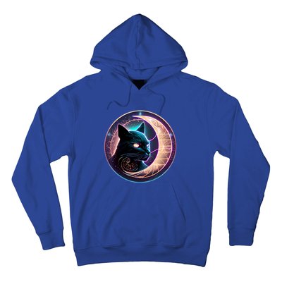 Witchy Celestial Cameaningful Gift Crescent Moon Witches Familiar Gift Hoodie