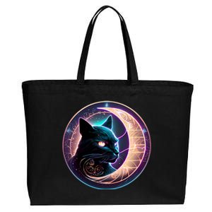 Witchy Celestial Cameaningful Gift Crescent Moon Witches Familiar Gift Cotton Canvas Jumbo Tote