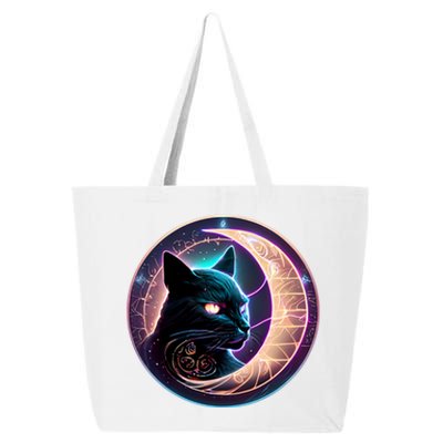 Witchy Celestial Cameaningful Gift Crescent Moon Witches Familiar Gift 25L Jumbo Tote