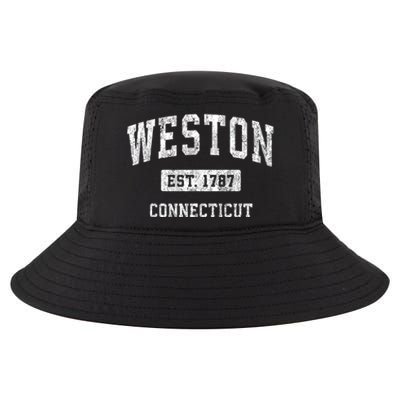 Weston Connecticut Ct Vintage Sports Cool Comfort Performance Bucket Hat