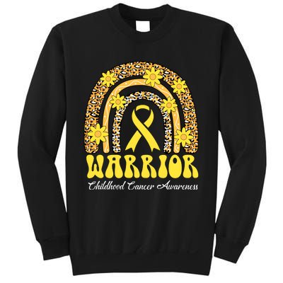 Warrior Childhood Cancer Rainbow Cancer Awareness Month Sweatshirt