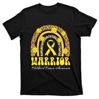 Warrior Childhood Cancer Rainbow Cancer Awareness Month T-Shirt