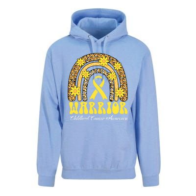 Warrior Childhood Cancer Rainbow Cancer Awareness Month Unisex Surf Hoodie