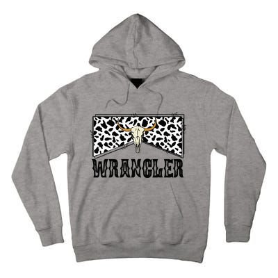 Wrangler Cowhide Cow Skull Cow Print Wrangler Tall Hoodie