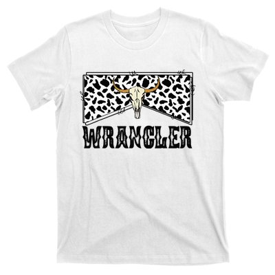 Wrangler Cowhide Cow Skull Cow Print Wrangler T-Shirt