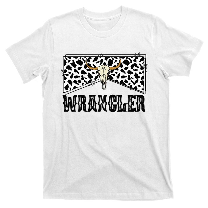 Wrangler Cowhide Cow Skull Cow Print Wrangler T-Shirt