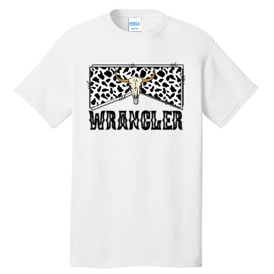 Wrangler Cowhide Cow Skull Cow Print Wrangler Tall T-Shirt