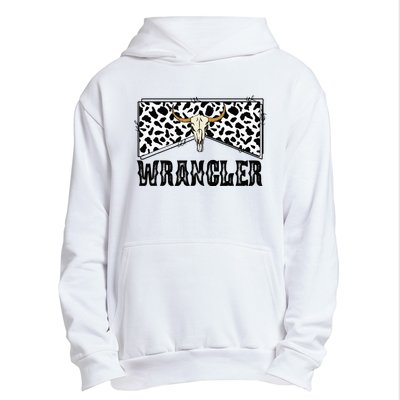 Wrangler Cowhide Cow Skull Cow Print Wrangler Urban Pullover Hoodie