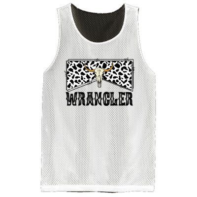 Wrangler Cowhide Cow Skull Cow Print Wrangler Mesh Reversible Basketball Jersey Tank