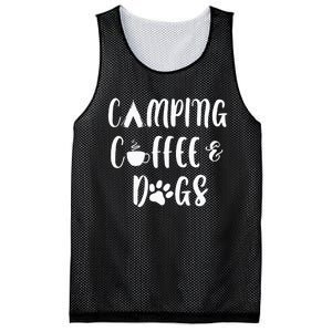 Womens Camping Coffee And Dogs Outdoor Adventure Puppy Lover Mesh Reversible Basketball Jersey Tank