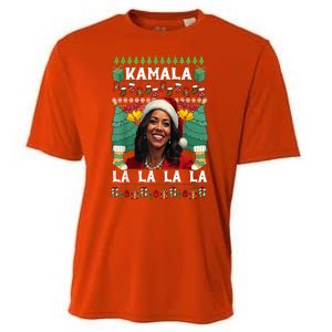 Women Christmas Comma La Funny Kamala Harris 2024 Xmas Sweater Gift Cooling Performance Crew T-Shirt