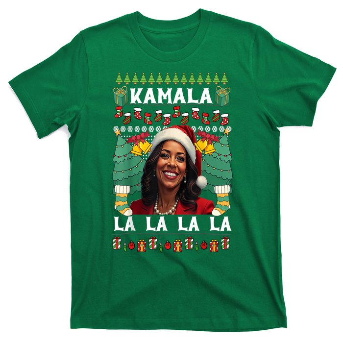 Women Christmas Comma La Funny Kamala Harris 2024 Xmas Sweater Gift T-Shirt