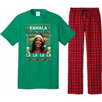 Women Christmas Comma La Funny Kamala Harris 2024 Xmas Sweater Gift Pajama Set