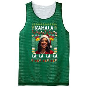 Women Christmas Comma La Funny Kamala Harris 2024 Xmas Sweater Gift Mesh Reversible Basketball Jersey Tank