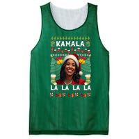 Women Christmas Comma La Funny Kamala Harris 2024 Xmas Sweater Gift Mesh Reversible Basketball Jersey Tank