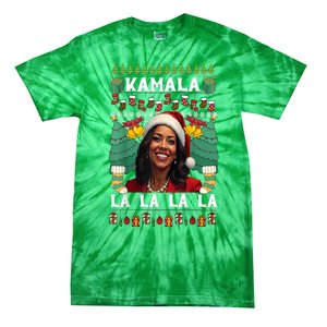 Women Christmas Comma La Funny Kamala Harris 2024 Xmas Sweater Gift Tie-Dye T-Shirt