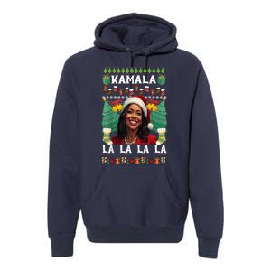 Women Christmas Comma La Funny Kamala Harris 2024 Xmas Sweater Gift Premium Hoodie