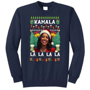 Women Christmas Comma La Funny Kamala Harris 2024 Xmas Sweater Gift Tall Sweatshirt