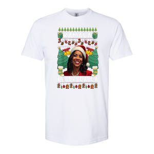 Women Christmas Comma La Funny Kamala Harris 2024 Xmas Sweater Gift Softstyle CVC T-Shirt