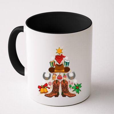 Western Cowboy Christmas Tree Funny Xmas Happy New Year 2024  Mug