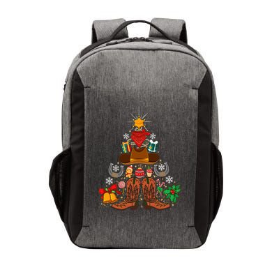 Western Cowboy Christmas Tree Funny Xmas Happy New Year 2024  Vector Backpack