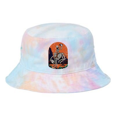 Western Country Cowgirl Cowboy Skeleton Halloween Spooky Tie Dye Newport Bucket Hat