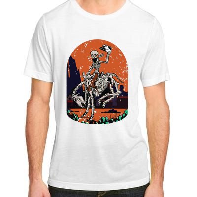 Western Country Cowgirl Cowboy Skeleton Halloween Spooky Adult ChromaSoft Performance T-Shirt