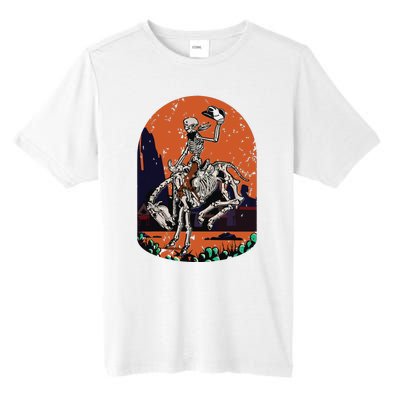 Western Country Cowgirl Cowboy Skeleton Halloween Spooky Tall Fusion ChromaSoft Performance T-Shirt