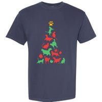 Wo Cat Christmas Tree Funny Christmas Garment-Dyed Heavyweight T-Shirt