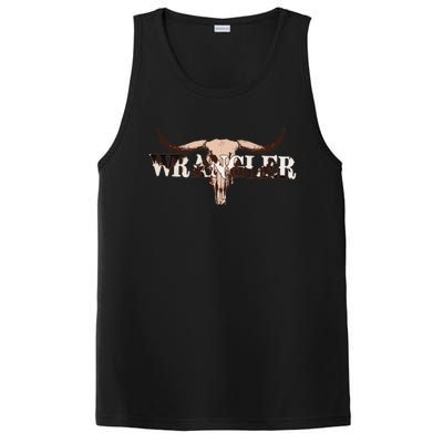 Wrangler Cowhide Cow Skull Cow Print Wrangler PosiCharge Competitor Tank