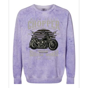 West Coast Chopper Motorcycle Garage Funny Gift Colorblast Crewneck Sweatshirt