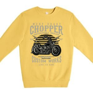 West Coast Chopper Motorcycle Garage Funny Gift Premium Crewneck Sweatshirt