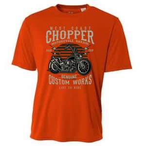 West Coast Chopper Motorcycle Garage Funny Gift Cooling Performance Crew T-Shirt