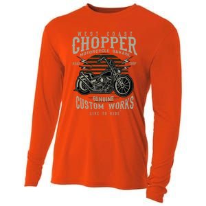 West Coast Chopper Motorcycle Garage Funny Gift Cooling Performance Long Sleeve Crew