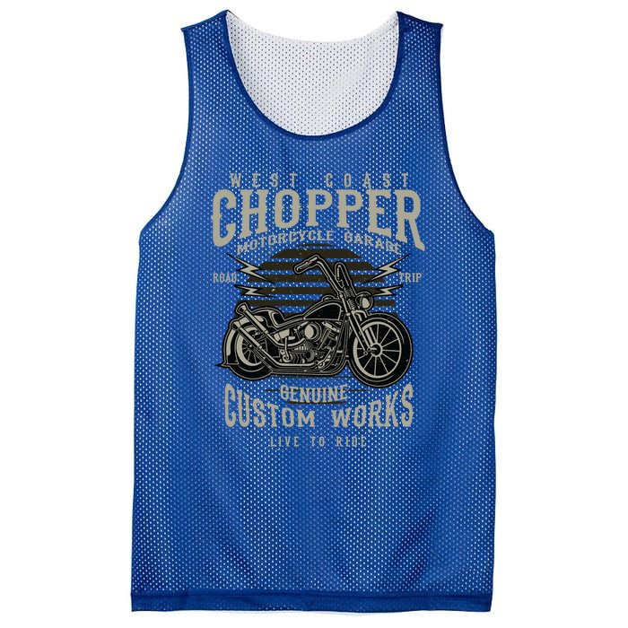 West Coast Chopper Motorcycle Garage Funny Gift Mesh Reversible Basketball Jersey Tank