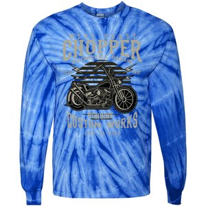 West Coast Chopper Motorcycle Garage Funny Gift Tie-Dye Long Sleeve Shirt