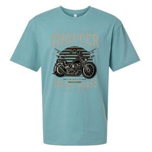 West Coast Chopper Motorcycle Garage Funny Gift Sueded Cloud Jersey T-Shirt