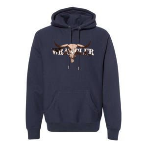 Wrangler Cowhide , Cow Skull , Cow Print Wrangler Premium Hoodie