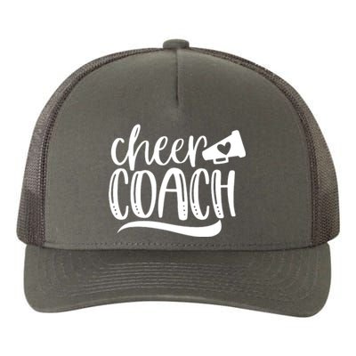 Womens Cheer Coach Shirts Megaphone Distressed Design Yupoong Adult 5-Panel Trucker Hat